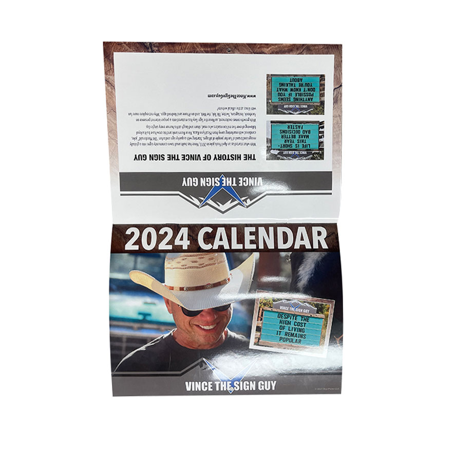 2024 Wholesale Custom Wall Creative New Plan Book Printing Vertical تاشو Calendars